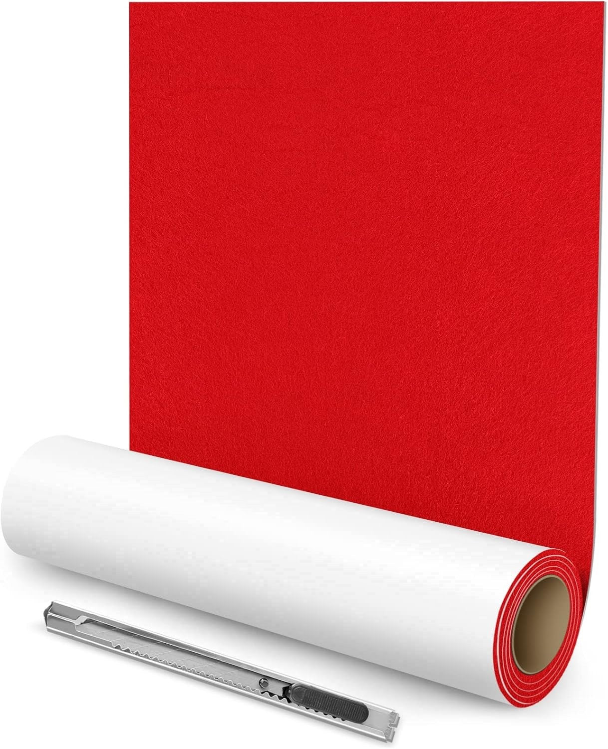 Large Self-Adhesive Felt Glides 20x150 cm Felt Pads Self-Adhesive Furniture Red