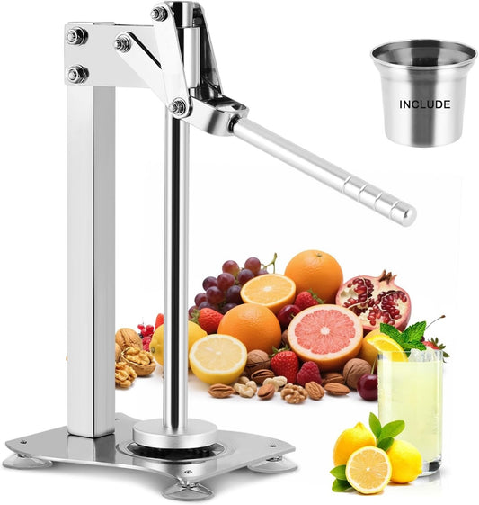 Manual Lemon Citrus Juicer Press Heavy Duty Stainless Steel Fruit Squeezer Cup