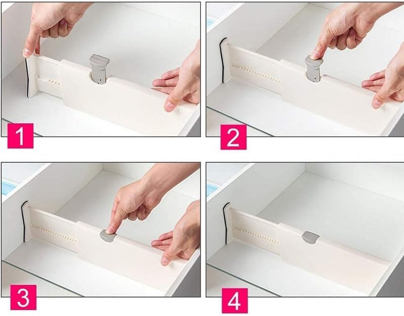 AFLOS Adjustable Drawer Divider Drawer Divider Organisers 27.5-44cm