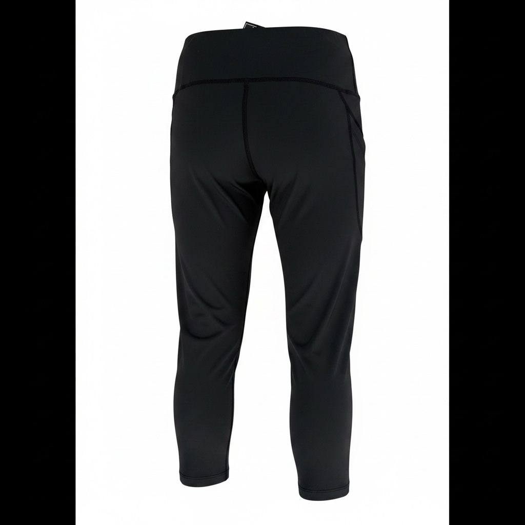 High Waisted 3/4 Leggings Midnight Black Fitness Yoga Capri Pants Forza