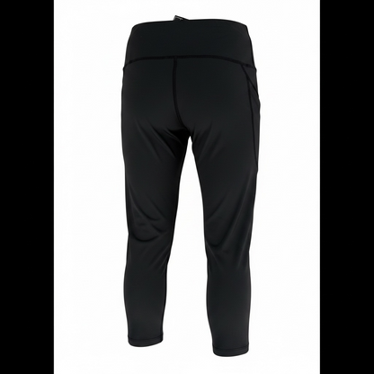 High Waisted 3/4 Leggings Midnight Black Fitness Yoga Capri Pants Forza
