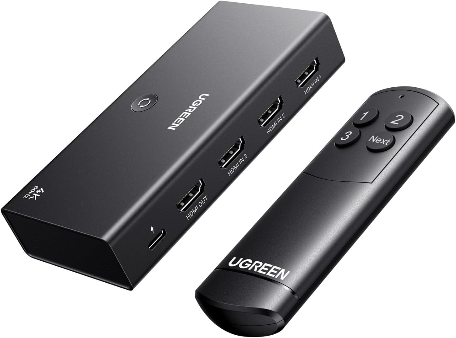 HDMI Switch 3 In 1 Out 4K 60Hz Remote Control HDR Dolby PS5 Xbox Selector Box