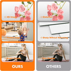2PCS 55x21in Frameless Gym Wall Mirror Tempered Glass Full Body