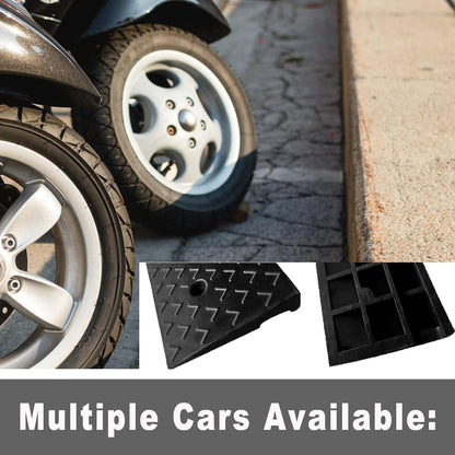 2in Rise Rubber Kerb Ramp 100x25x5cm Non Slip Driveway Threshold