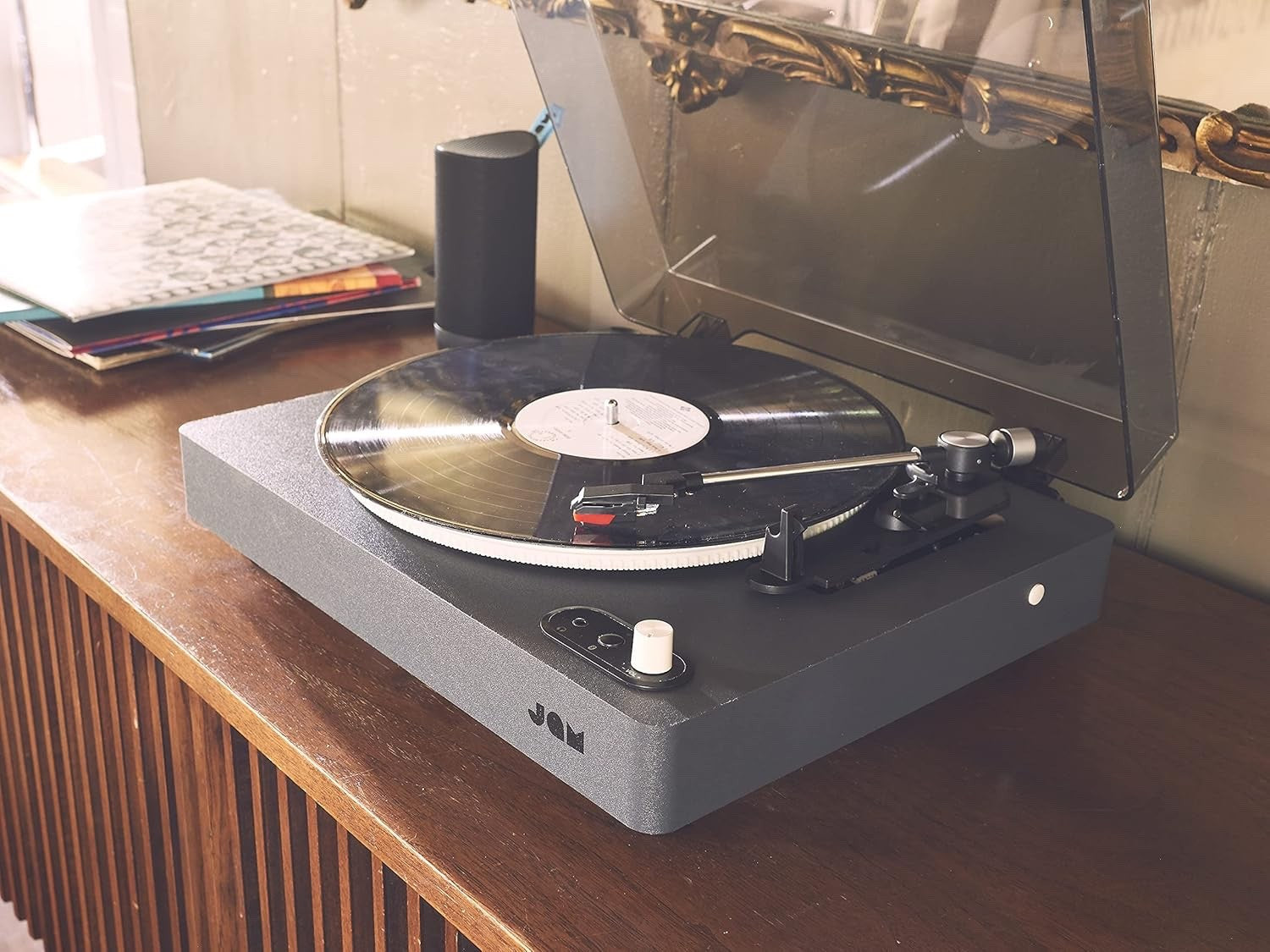 Jam Spun Out Bluetooth Vinyl LP Record Player Turntable 3 Speed Portable Black