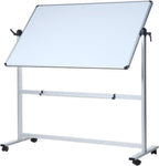 Viz Pro Double Sided Magnetic Mobile Whiteboard Revolving Aluminium 150x90cm