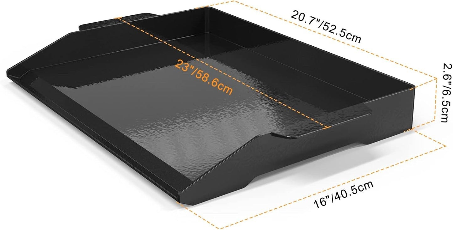Cast Iron Griddle Plate BBQ Plancha Non Stick 23x16in Gas Grill Hob Raised Sides