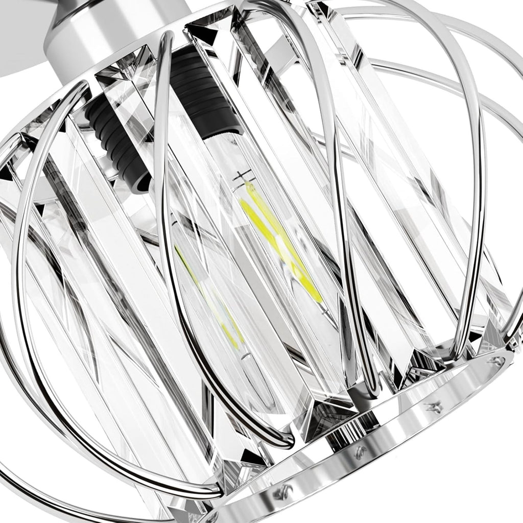 Modern LED Crystal Ceiling Light Chandelier Chrome Living Room Bedroom