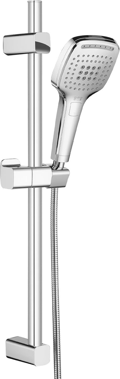 Shower Head High Pressure Stainless Steel Adjustable Bathroom Handheld Chrome