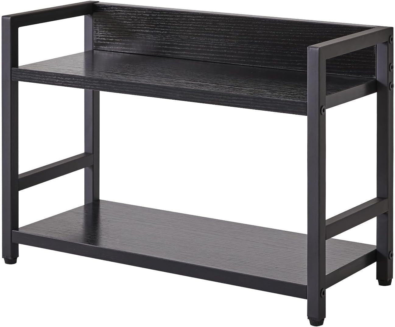 Spice Rack Organizer Countertop 2 Tier Kitchen Storage Shelf Black Industrial