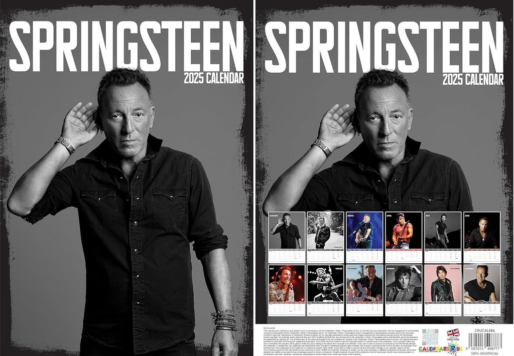 Bruce The Boss Calendar 2025 Springsteen A3