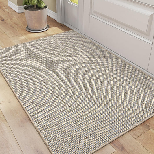 Door Mat 90x140cm Indoor Non Slip Rubber Dirt Trapper Entrance Beige Rug