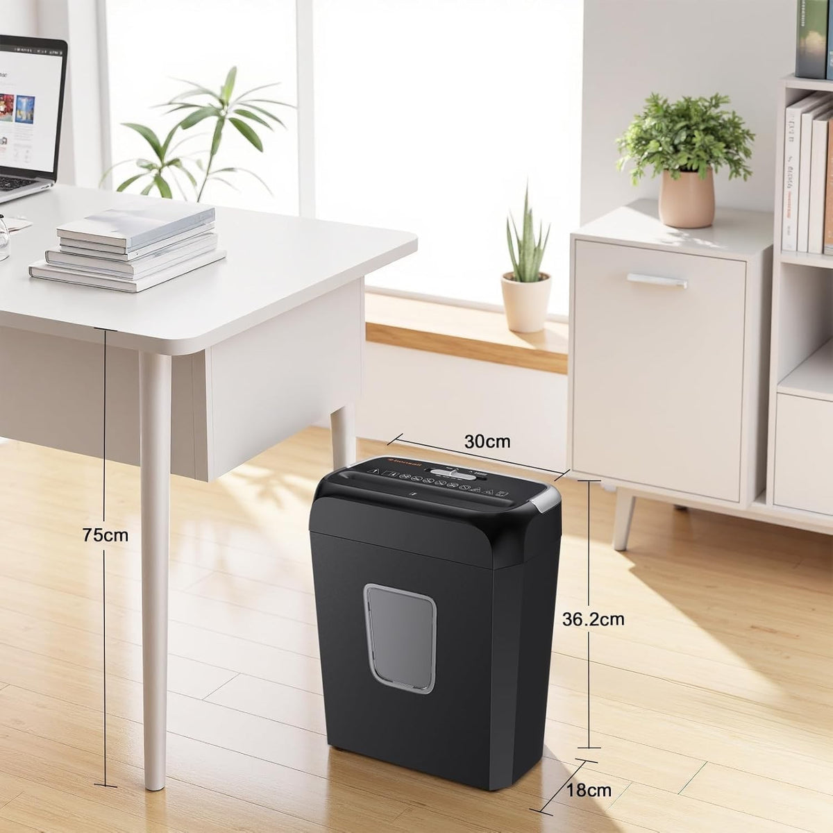 Paper Shredder Cross Cut Machine 6 Sheet P4 Security 13L Bin Credit Card Home
