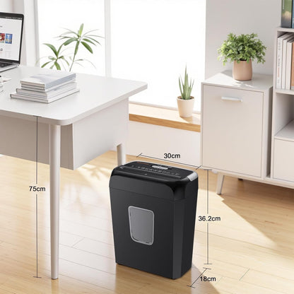 Paper Shredder Cross Cut Machine 6 Sheet P4 Security 13L Bin Credit Card Home