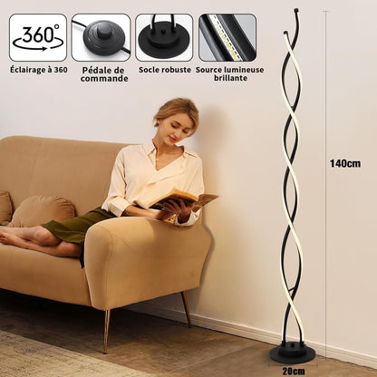 55 Inch LED Floor Lamp Dimmable 3 Color 5 Brightness Remote Control Standing
