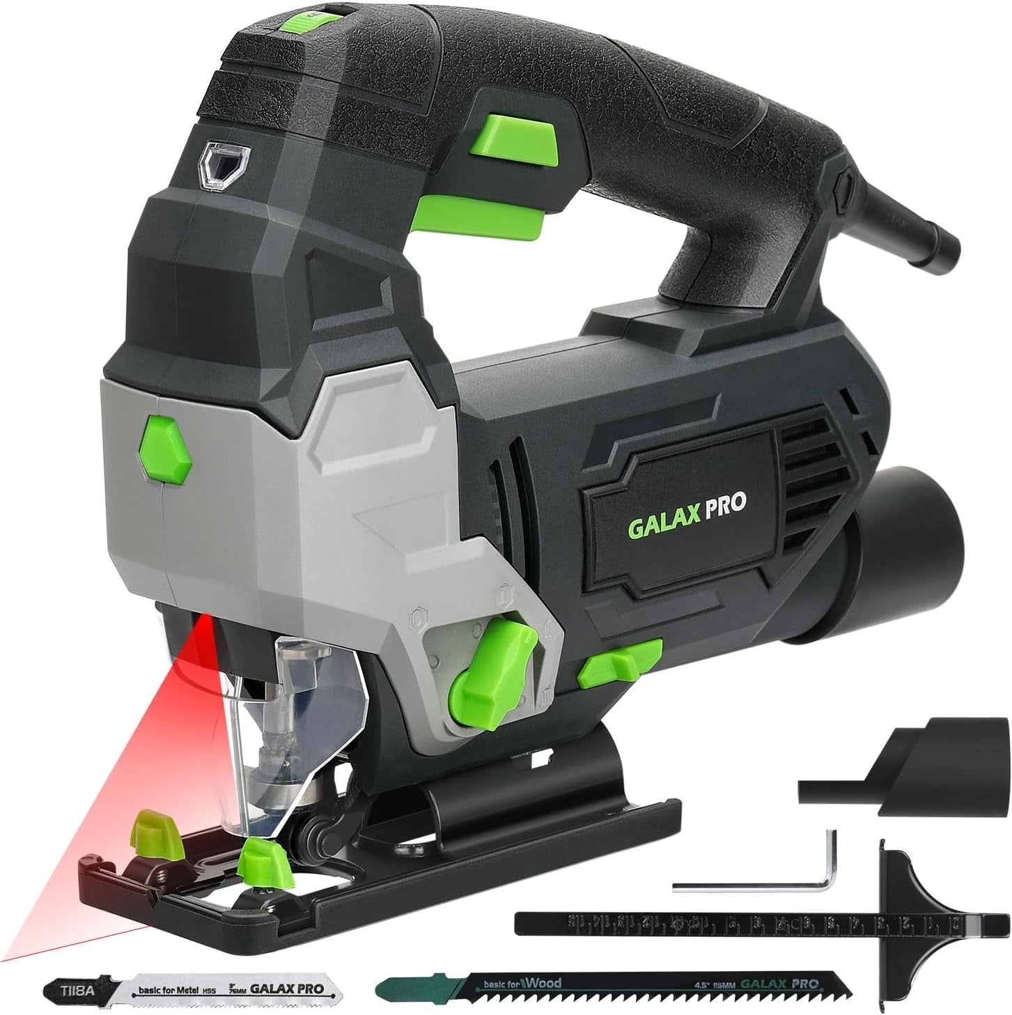 GALAX PRO Jigsaw 800W 3000 SPM Jig Saw Tool Max ±45° Bevel Cutting Angle