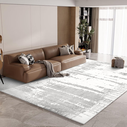 Large Living Room Rug 200x300cm Modern Abstract Red Blue Carpet Soft 10mm Thick