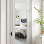 Over Door Full Length Hanging Mirror 122x35cm White Frame Bedroom