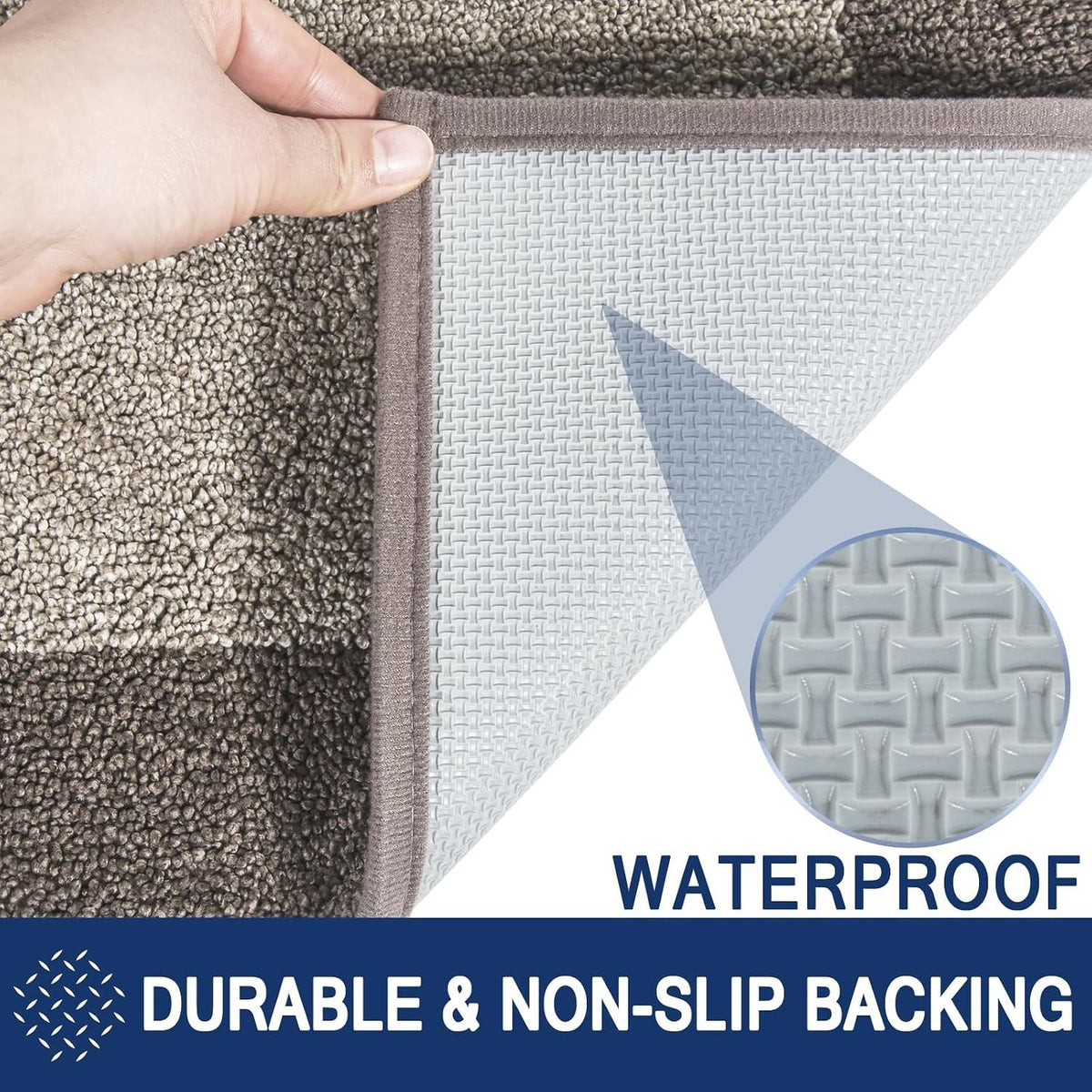 Dirt Trapper Door Mat 80x120cm Non Slip Washable Absorbent Indoor Rug Beige