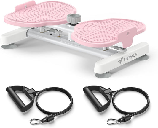 Ab Twister Board Waist Trainer Pink 136KG Home Core Exercise Resistance Ropes