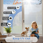Lifetree Frosted Stripe Window Film Static Cling Privacy UV 90 x 400 cm