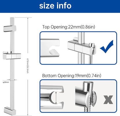 Shower Head High Pressure Stainless Steel Adjustable Bathroom Handheld Chrome