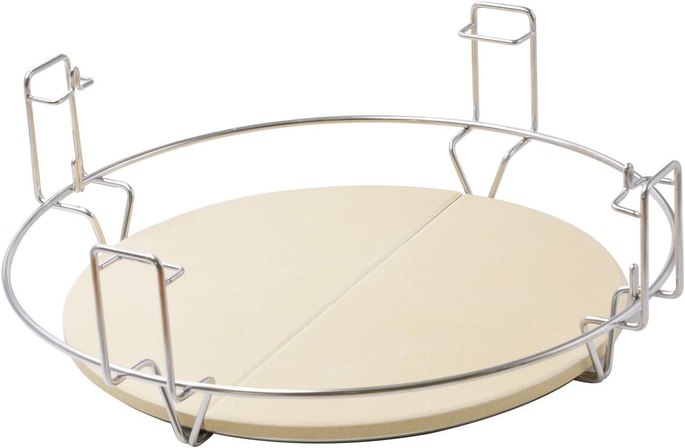 Outdoor BBQ Grill Cooking System 2 Grates Rack Heat Deflectors Smoker