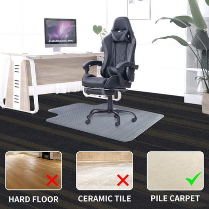 Chair Mat Carpet Floor 120x90cm with Lip PVC Clear Anti Slip Office Protector