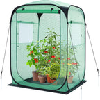 49x49x67in Pop Up Walk In Greenhouse Portable PE Cover Frost Protection