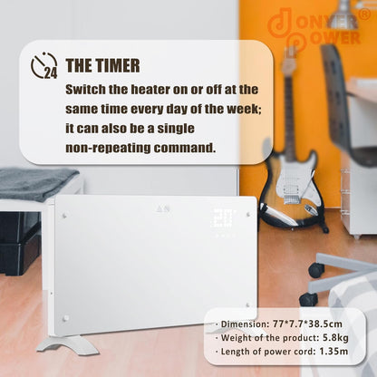 DONYER POWER 2000W Convector Heater Ultra-thin Wifi and Remote
