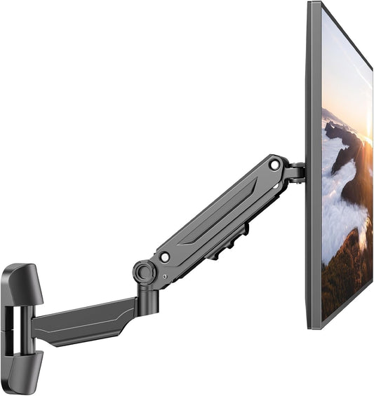 Monitor Wall Mount Arm 17-42 Inch Gas Spring Adjustable VESA 75 100 12kg Load