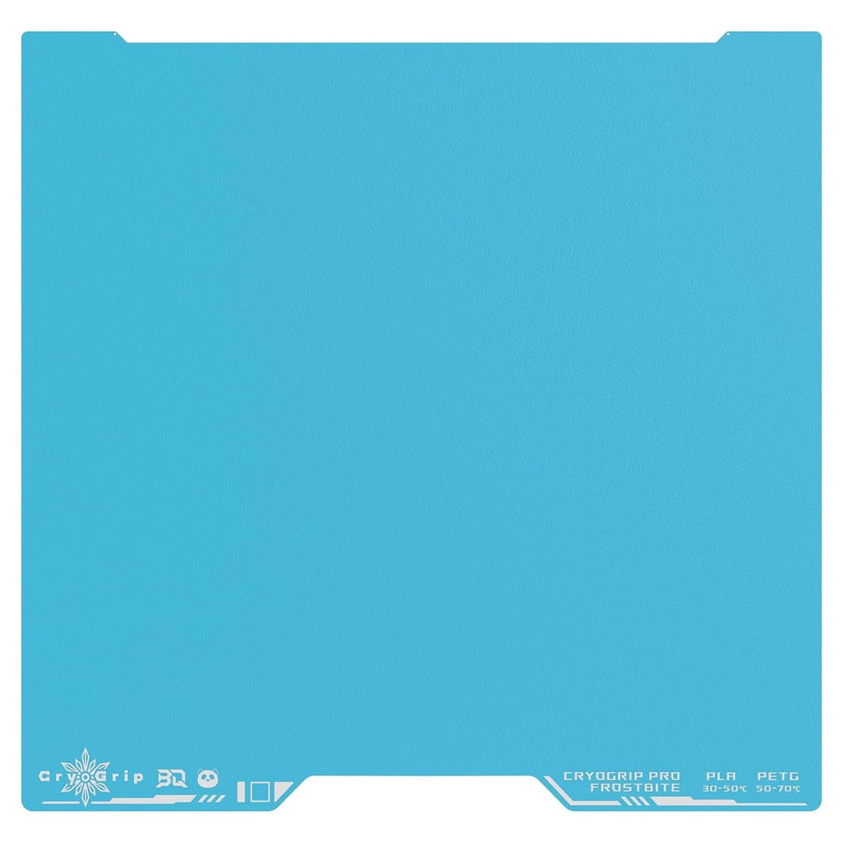 3D Printer Build Plate Bambu H2D H2S 355x346mm CryoGrip Frostbite Spring Steel