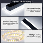 60cm Outdoor LED Wall Light 6000K Cool White IP65 Strip Lamp