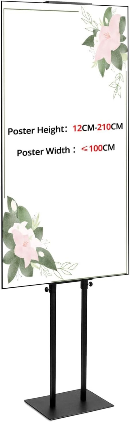 2 Pack Double Sided Sign Holder Stand Adjustable Poster Display 83in