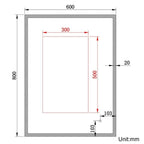 ELEGANT LED Bathroom Mirror 800x600mm Backlit Shaver Socket Demister