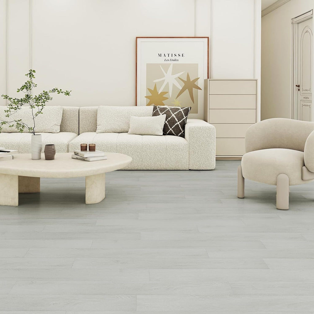 36pc White Wash Maple Vinyl Floor Planks Self Adhesive Waterproof Flooring