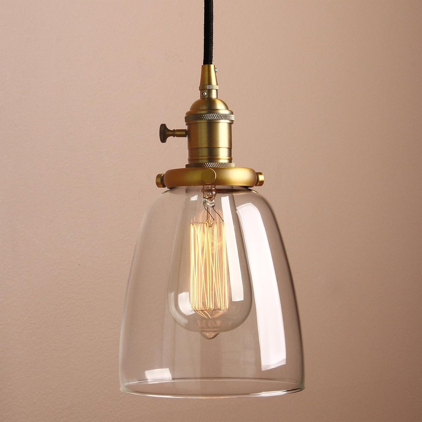 Industrial Vintage 3 Light Pendant Chandelier Glass Globe E27 Loft Ceiling
