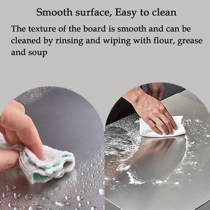 Cutting Board Stainless Steel Chopping Board 80x50cm Pastry Worktop Rolling Pin