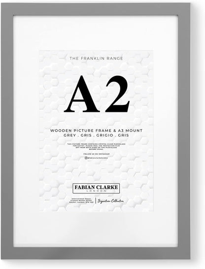 Picture Frame A2 Grey Photo Poster Certificate Mount Wall Hanging Landscape