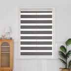 Zebra Roller Blind 80x150cm Day Night Blackout Window Shade Grey