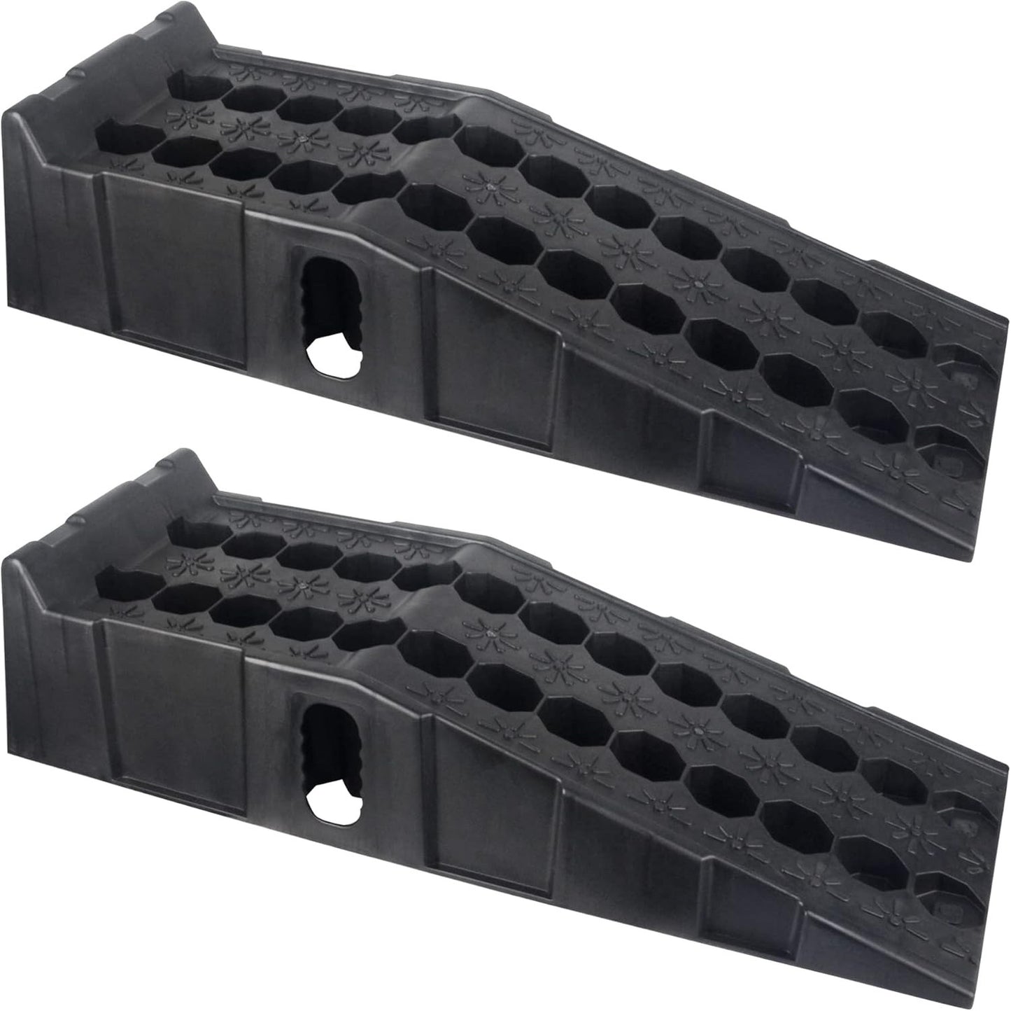 2pc 7 Ton Car Ramps Heavy Duty Plastic Lift Ramps Garage Service Repair Set