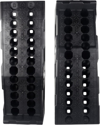 2pc 7 Ton Car Ramps Heavy Duty Plastic Lift Ramps Garage Service Repair Set