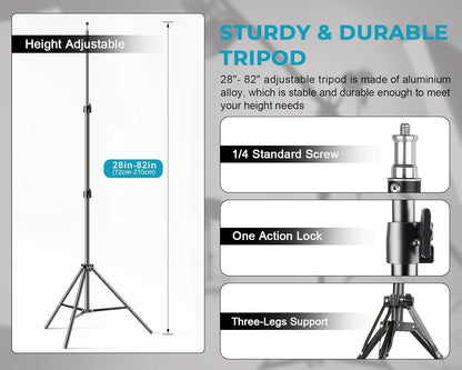 Photography Softbox Lighting Kit 2x45W LED 50x70cm Dimmable Stands Remote 6600K