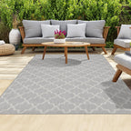 Outdoor Patio Rug 80x150cm Waterproof Garden Balcony Deck Mat Grey Large
