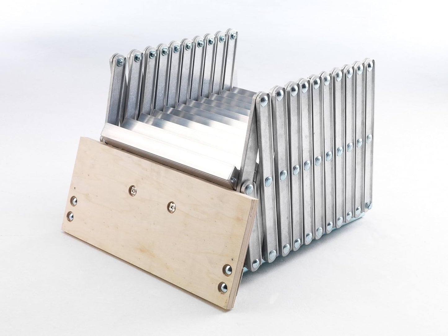 Loft Ladder Concertina Aluminium 11 Tread Folding Attic Access Space Saver DIY