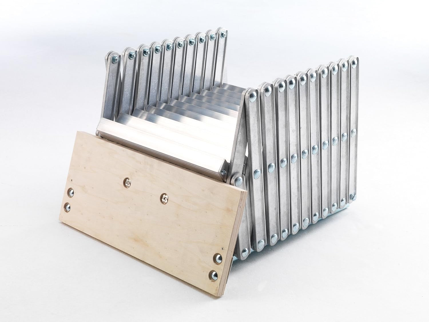 Loft Ladder Concertina Aluminium 11 Tread Folding Attic Access Space Saver DIY