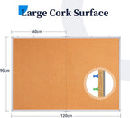 Large Cork Notice Board 180x120cm Aluminium Frame Wall Pin Board w Push Pins