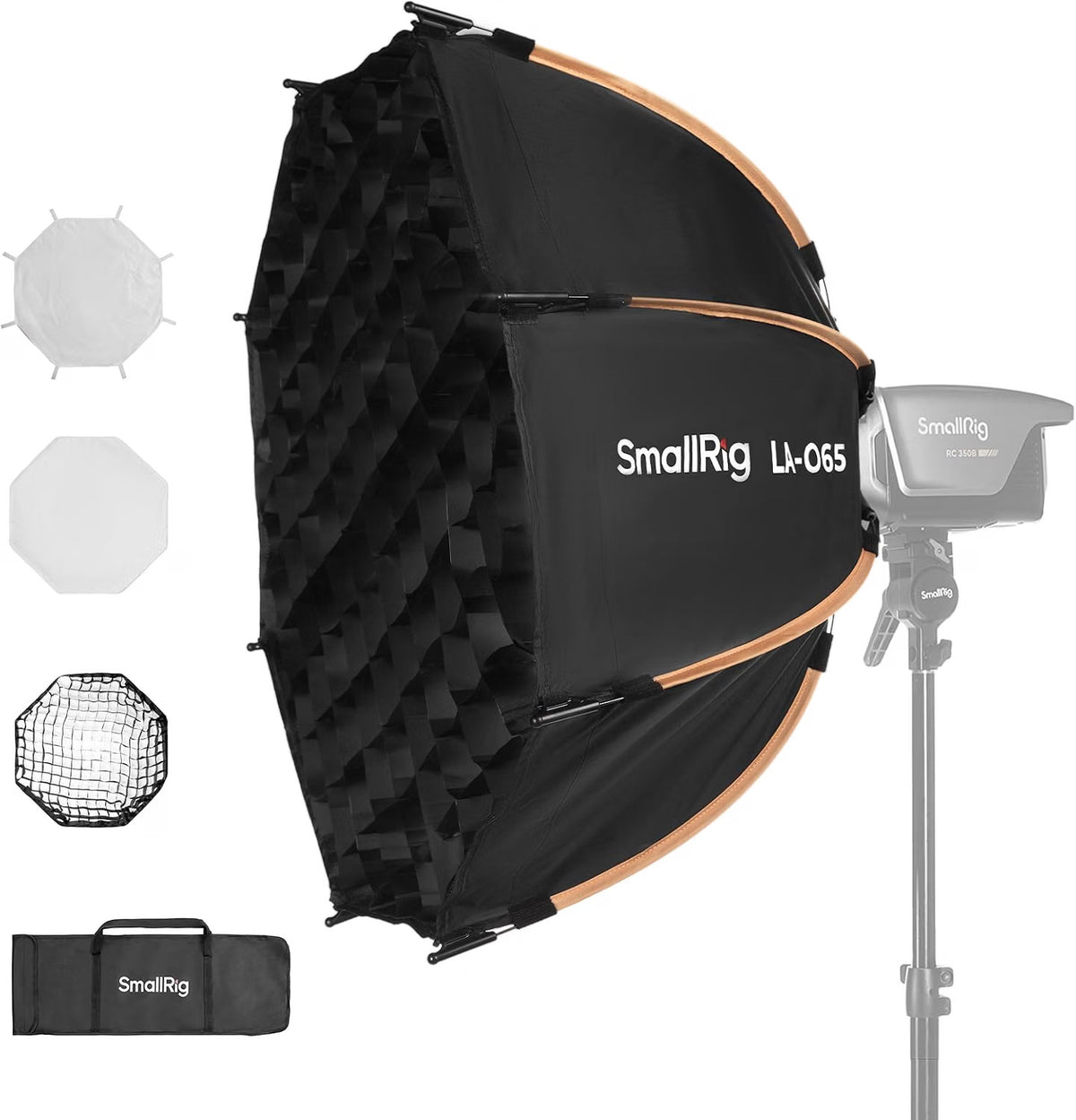 Softbox Octagonal 65cm Quick Release Bowens Mount Diffuser Grid Carry Bag COB