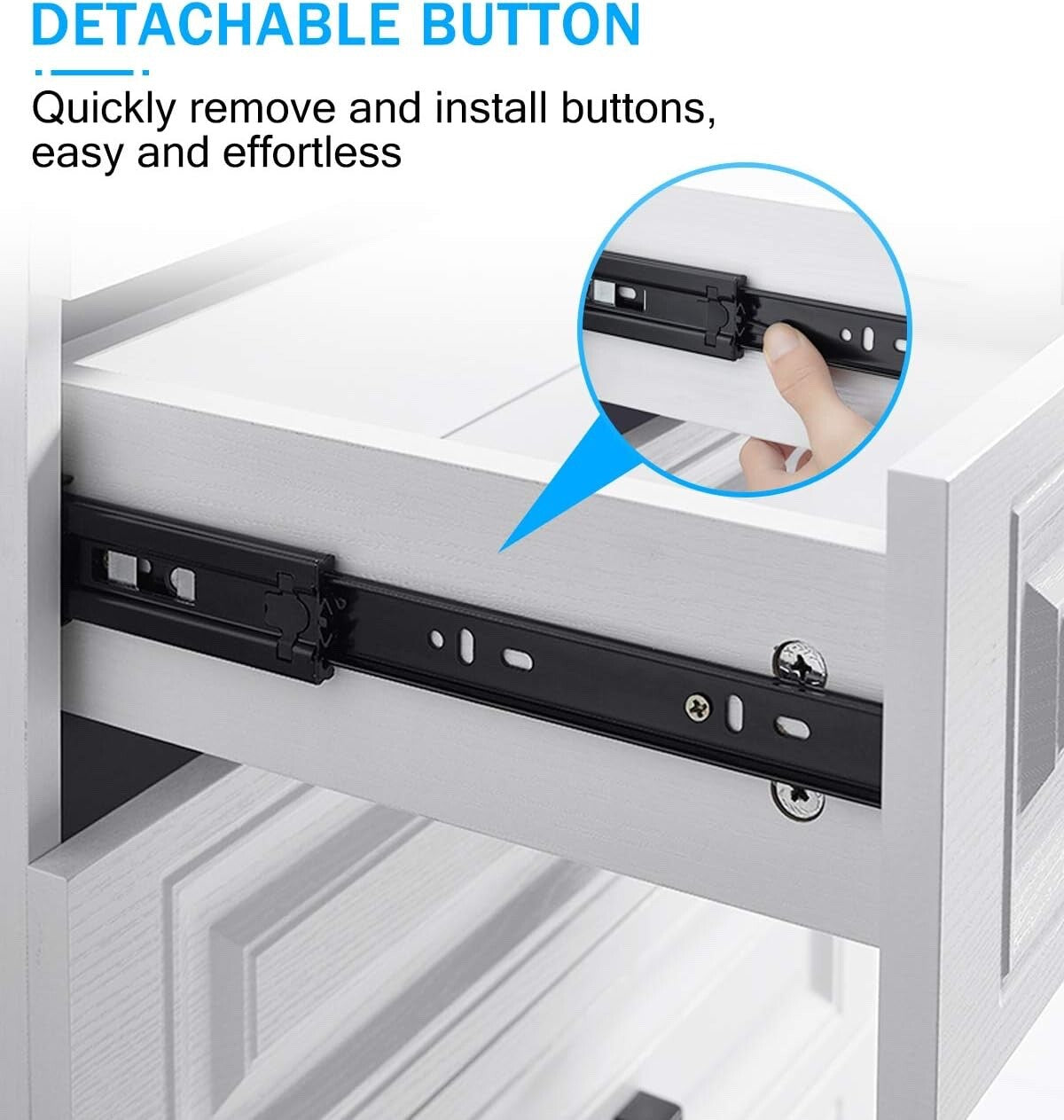 YENUO Full Extension Drawer Runners Heavy Duty 45kg 550mm