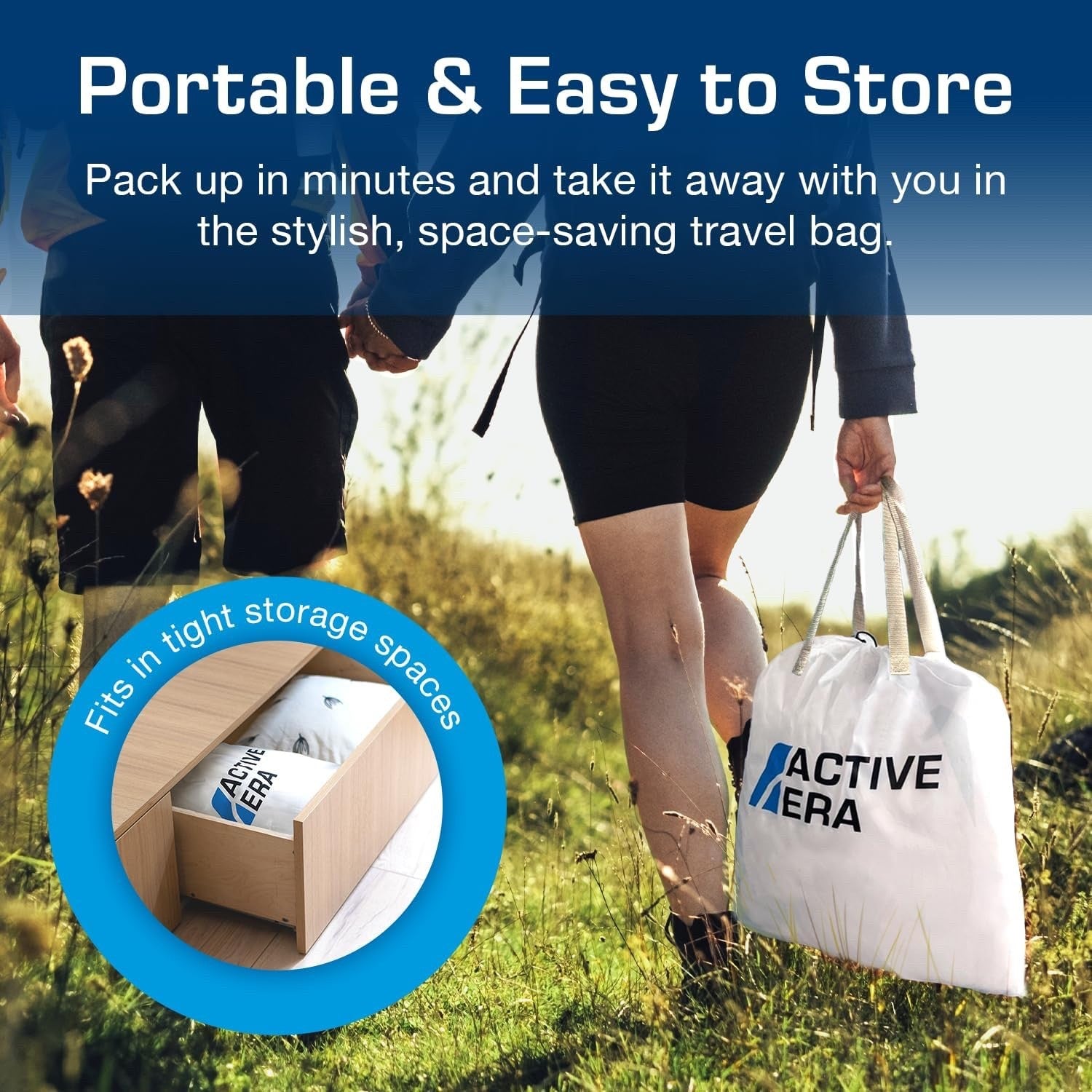 Active Era Luxury Camping Air Bed with USB Rechargeable Pump Single Size